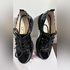 Jessica Simpson Black Patent lace up shoes